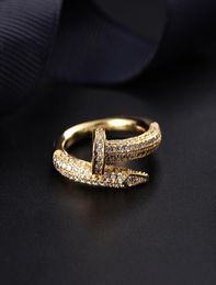 Japan and South Korea Fashion Network red pop Personalised nail ring electroplating gold trend Jewellery factory direct s for cu1845446