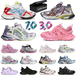 7.5 Designer Track Runners 7.0 Box 3.0 with Women Men Casual Shoes Paris Runner Multicolor Transmit Sense Triple Black White Bury Sneakers Whitedr Loafers