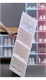 Bins Housekeeping Organization Home Garden Drop Delivery 2021 Thicken Clear Plastic Dustproof Storage Transparent Shoe Boxes Can5440018