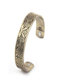 Metal Engraved Vintage Phoenix Bangles Openended Stainless Steel Mafnetic Designer Bracelet Healthy Magnetic Bracelet For Mens3450361