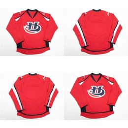 Kob Lethbridge Hurri Jersey Jersey Mens Womens Youth 100% Embroidery cusotm any name any number Red Hockey Jersey Fast Shipping