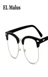 Sunglasses EL Malus2021 Brand Designer Mens Women Glasses Optical Frame Metal Clear Lens Eyeware Leopard Tan Black Silver Gold S6527911