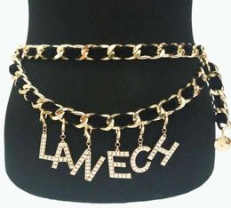 Other Sexy Statement Belly Waist Chain For Women Fashion Belts Body Accessories Retro Crystal Letter Bohemian Chains Ladies Party 1679645