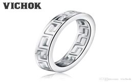 Simple Hollow Band Rings 316L Stainless Steel Biker Ring For Women Men Fashion Luxury Jewelry anel masculino anillos With Box3525374