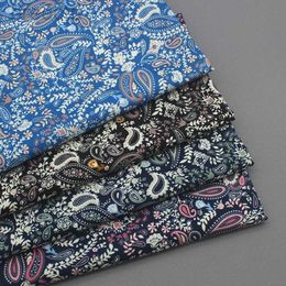 Fabric Paisley Fabric Ethnic Style Cashew Flower Cotton Printed Fabric Handmade Cloth Headscarf Cloth Shirt by Half Metre d240503
