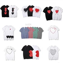 Men's T-shirts Play Mens t Shirt Designer Red Heart Shirt Casual High-quality Tshirt Cotton Embroidery Short Sleeve Summer Brands T-shirt