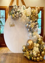 Party Decoration 112pcs Balloons Garland Arch Kit Chrome Silver Gold Confetti Ballon Wedding Birthday Decor Kids Baby Shower Globo1077127