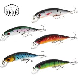 1PCSlot 18 cm 82 g Fishing Lure Minnow Hard Bait with 2 Hooks Tackle 3D Eyes 240430