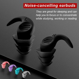 Anti Noise Silicone Earplugs Philtre Waterproof Swimming Ear Plugs For Sleeping Diving nappers Soft Comfort Acoustic 240416