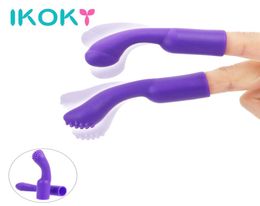 IKOKY Gspot Finger Sleeve Dance Finger Vibrator Nipple Massager Sex Toys for Women Clitoris Stimulation Female Masturbator S10184761418