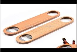 Kitchen Tools Kitchen Dining Home Garden Drop Delivery 2021 Custom Wood Openers Bar Blade Beer Vintage Wooden Handle Stainless S3661917