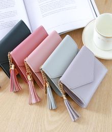 Short Wallet Women Fashion Tassel Purse Female Mini Wallets Korean Students Lovely Purse Female Small Wallet Coin Purse2264906