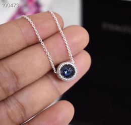 Fashion High Quality S925 Sterling silver women designers pendant Crystal Necklace jewelry for Women8359926