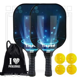Squash Racquets Carbon Fibre Pick Racket Pickleball Paddles Set-usapa Approved Pickle Ball Racket Comfortable Grip Great Control Racquet for Men Women 637