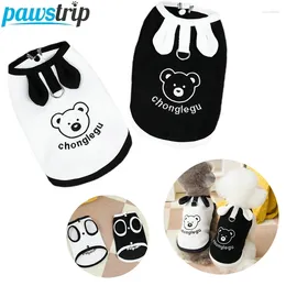 Dog Apparel Cartoon Vest Pet Clothes For Small Dogs Thin Cool Puppy Teddy Pomeranian Chihuahua T-shirt Accessories