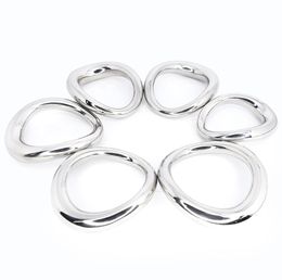 Stainless steel penis bondage lock cock Ring Heavy Duty male metal Ball Scrotum Stretcher Delay ejaculation BDSM Sex Toy men5252026