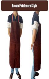 Professional Welding Apron Leather Cowhide Protect Cloths Carpenter Blacksmith Garden Clothing Working Apron 2202183410033