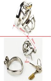 Smaller Stainless Steel Belt Cock Lock Cage Device Top Quality Metal Strap On Sex Products For Men5279678