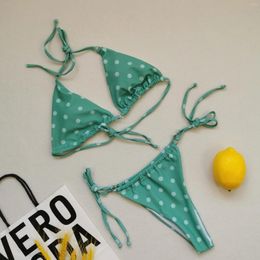 Women's Swimwear Sexy String Bikini Swimsuit 2024 Woman Dot Triangle Bikinis Sets Brazilian Women Bathing Suit Beach Wear Bather Biquini