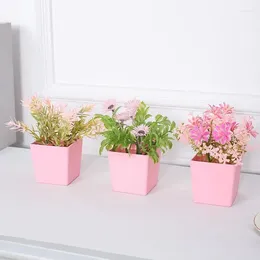 Decorative Flowers 3PCS Artificial Flower And Plant Bonsai Home Restaurant Office Shop Desktop Windowsill Shelf Placement Decoration