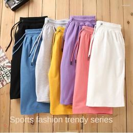 Men's Shorts Cotton Men Women Summer Sport Loose Solid Colour Casual Pants Drawstring Daily Style Home Outdoor 5 Points