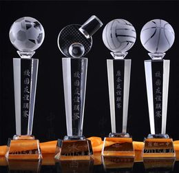 Customized Trophy - Customized Basketball Football Tennis Games Competition Crystal Champion Trophy - Business Birthday 240424