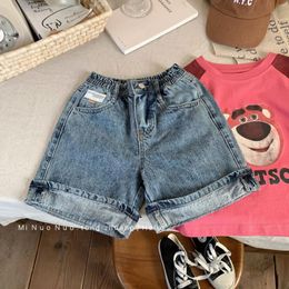 Trousers Boys Pants 2024 Korean Style Summer Fashion Jeans Shorts Casual Loose All Match Comfortable Children Clothes