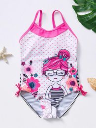 Women's Swimwear Baby Kids Girls Fashion One-Piece Summer Beach Bathing Suits