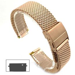 Watch Bands High quality stainless steel strap 18mm 20mm 22mm silver/black/rose gold/gold quick release Q240430