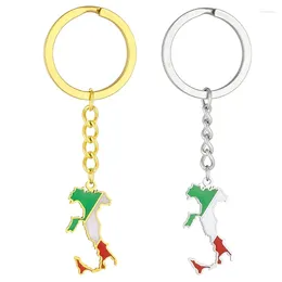 Keychains Italy Map Key Jewelry Keyring Pendants Gift For Women And Men F3MD