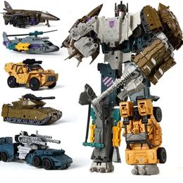 HaiZhiXing 5in1 Combiners Bruticus G1 Transformation Action Figure Toy Brawl Swindle Onslaught Model Deformation Car Robot KO 240422