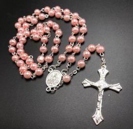 3pcspack 6mm glass pearl bead rosariopearl rosary pink blue red white available1395706