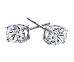 Classic Charm Zircon S925 Sterling Silver Stud Earring Ear Bone Nail Women Men No Fading No Allergies7997942