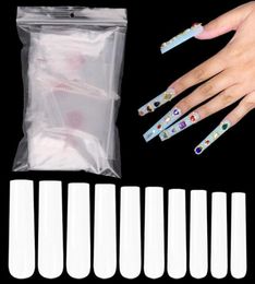 False Nails 3XL Square Straight Nail Tips ExtraLong Full Cover Tips300Pcs Press On Acrylic ClearWhite Manicure Accessor7267872