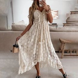 Camis Dress for Women 2023 Vestido Evening Korean Vintage Summer Elegant Beach Bohemian Long Dresses Female Clothing 240418