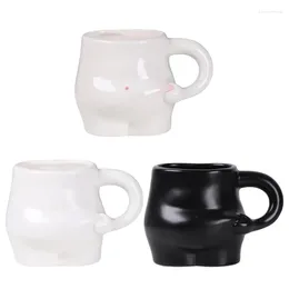 Tumblers Unique Coffee Cups Belly Cup Comfortable Grip Fun Shaped Kitchen Drinkware Ceramic For