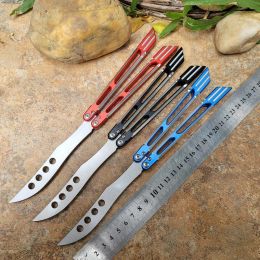 TheOne Butterfly Trainer Training Knife Vulture D2 Blade Aluminum Handle Bushing System Jilt Free-swinging EDC Tool Knives Gift