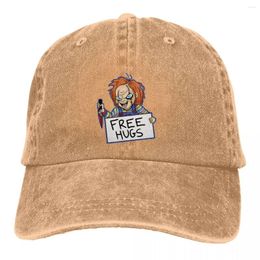 Ball Caps Pure Color Dad Hats Free Hugs Women's Hat Sun Visor Baseball Child's Play Chucky Horror Film Peaked Cap