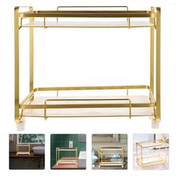 Kitchen Storage Bathroom Shelf Toiletry Rack Vanity Table Home Supplies Cosmetics Holder Desk Organizer Stand Corner Countertop