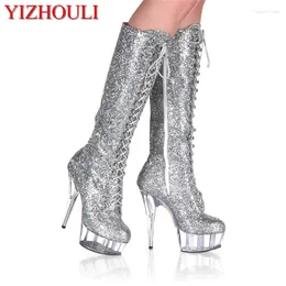 Dance Shoes Sexy Stage 15 Cm Crystal Soles Delicate Sequins Vamp The Princess Show Pole Dancing Performance