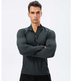 LL-11516 Yoga Outfit Mens Train Basketball Running Gym Tshirt Exercise Fitness Wear Sportwear Loose Shirts Outdoor Tops Long Sleeve Elastic Breathable 44555666