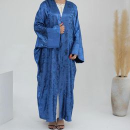 Ethnic Clothing 2024 Fashion Turkish Dubai Abaya Muslim Women Elegant Robe Arabic Kimono Islam Open Abayas Modest Coat