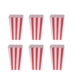 Take Out Containers 24 Pcs Paper Cup Popcorn Box Cartons Snack Tray Decorative Boxes Holder Baseball