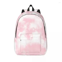 Storage Bags Tie Dye Pink Casual Backpack Durable High School Business Daypack For Men Women College Canvas