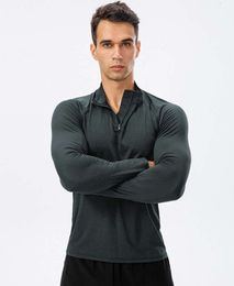 LL-11516 Yoga Outfit Mens Train Basketball Running Gym Tshirt Exercise Fitness Wear Sportwear Loose Shirts Outdoor Tops Long Sleeve Elastic Breathable 66777