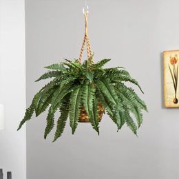 Decorative Flowers Hanging Artificial Green Plant Realistic Appearance Long-lasting Durability Wall Decor