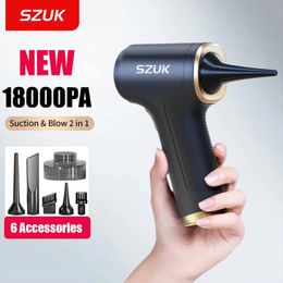 SZUK 18000PA Car Vacuum Cleaner Mini Portable Duster Handheld Cleaning Machine Home Appliance Powerful Wireless 240416