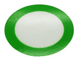 Quality FDA food grade reusable non stick concentrate bho wax slick oil round heat resistant fibreglass silicone dab pad mat4407469
