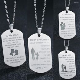 Pendant Necklaces Lovers Family Series Sweet Romantic Necklace Lettering Inspirational Love Gifts From Dad Girl/Boyfriend Anniversary