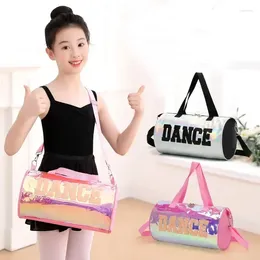 Stage Wear Children Dance Bag National Latin Laser One Shoulder Backpack Portable Cartoon For Girls Ballet Handbag